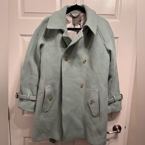 JCREW Stadium Cloth Mint Green Coat